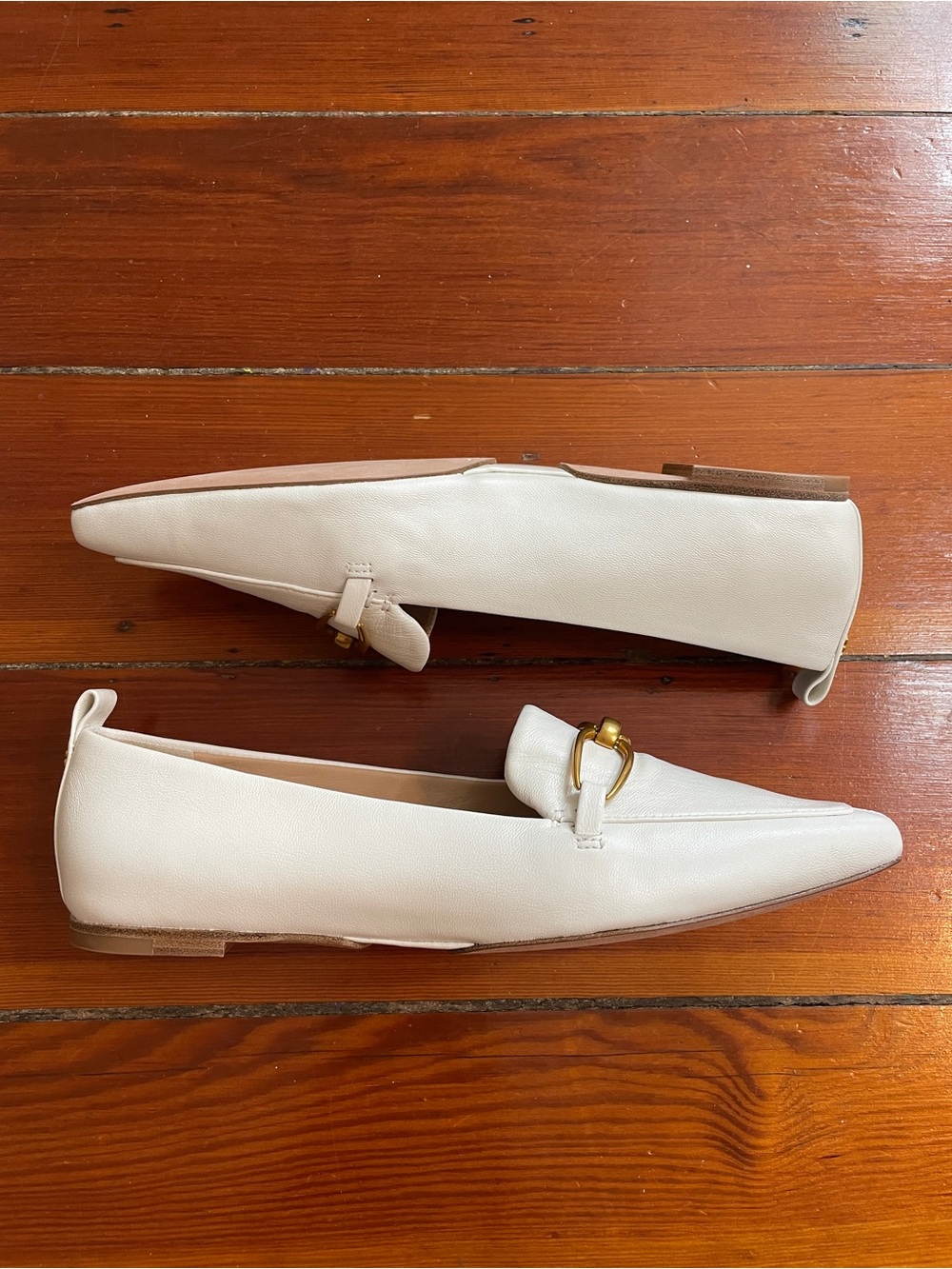 NWOB VERONICA BEARD Champlain Chain Pointed Toe Leather Flat Sz 8.5 ❤️🎀 - Picture 10 of 13